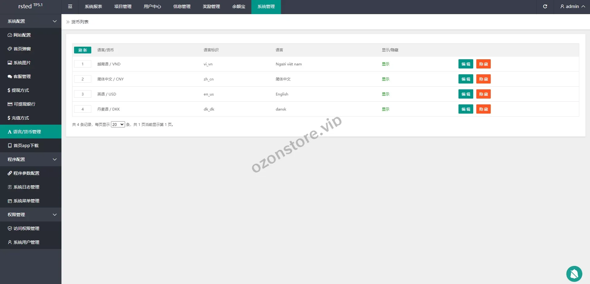 多语种国外理财系统/理财投资众筹系统/前端Vue源码